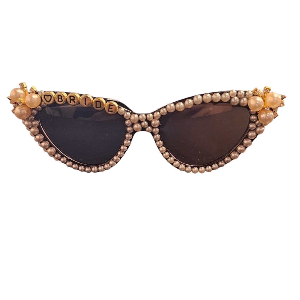 Handmade BRIDE Pearl Cat-Eye Sunglasses